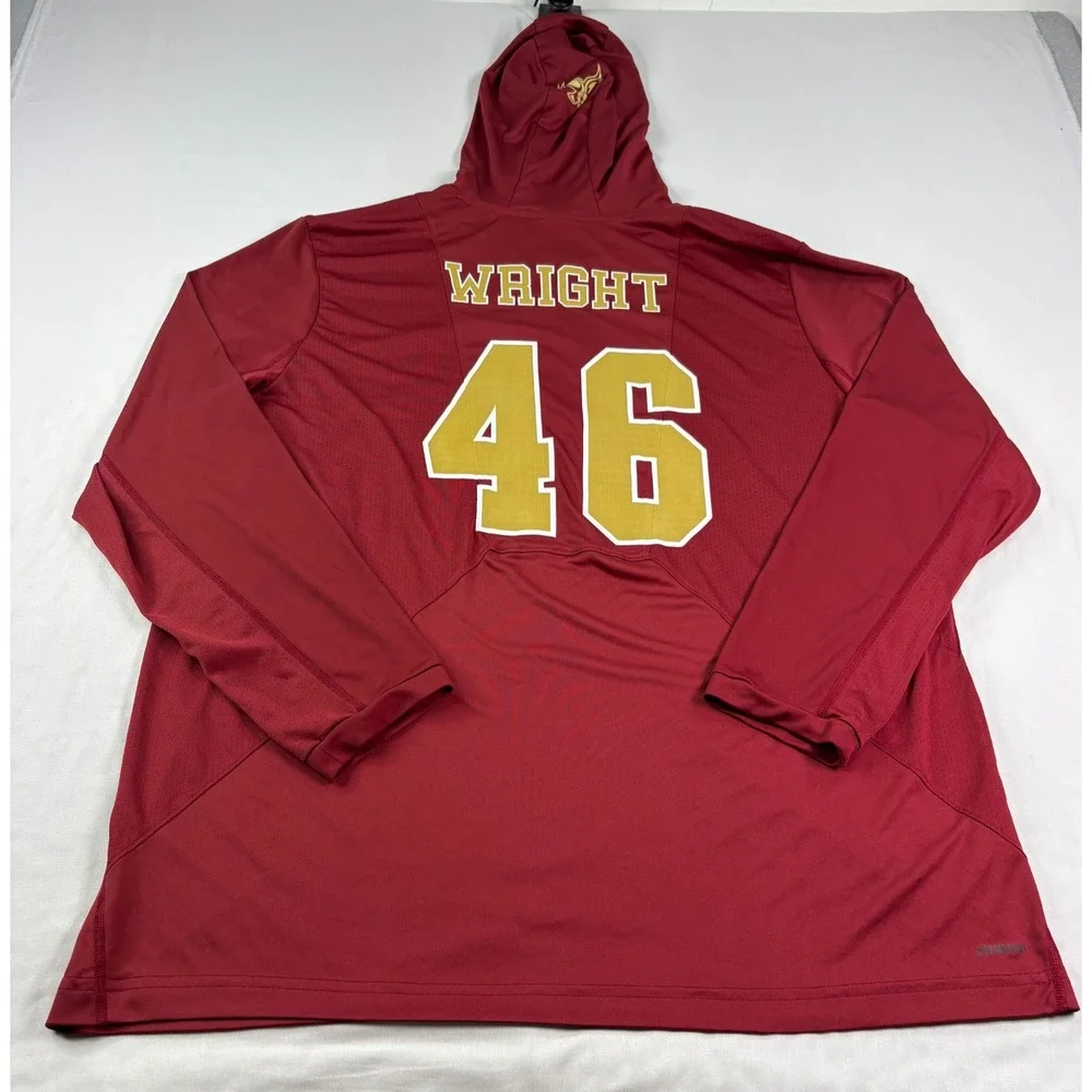 Boston College Eagles Hoodie Mens 2XL Red Adidas Player Issued Pullover NCAA